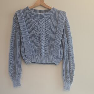 Industry • Sky Blue Cable Knit Sweater